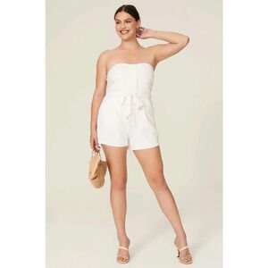 Great Jones White Strapless Romper